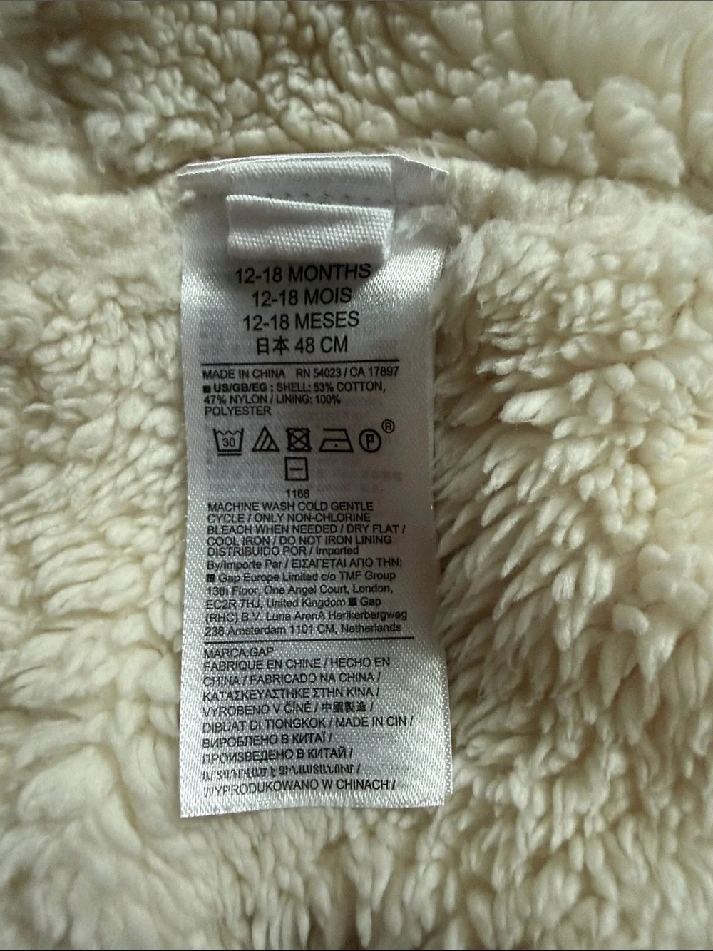 GAP Dull Rose Sherpa-lined Cable Knit Baby Hat with Bear Ear Details